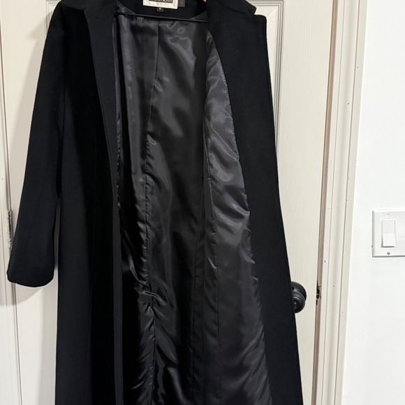 Kristen Blake Lambswool Coat Womens 14 Black Timeless Old Money Quiet Luxury - Picture 9 of 12